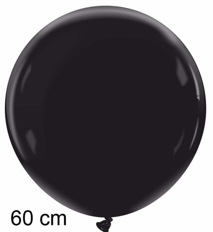 Midnight black / zwart  ballonnen, 60 cm / 24 inch