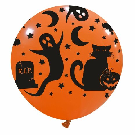 Halloween spooky latex ballon, 80 cm