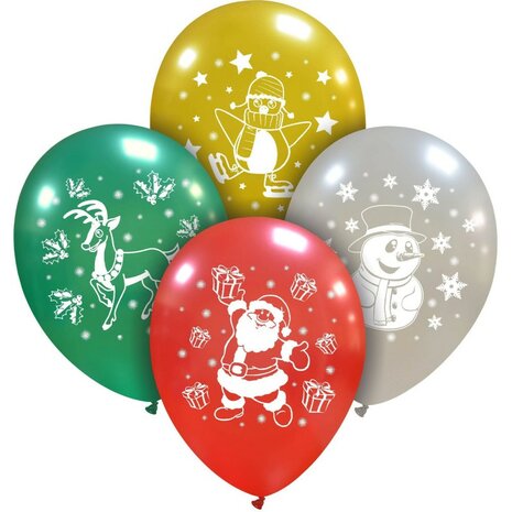 Merry Christmas ballonnen Friends, 6 stuks