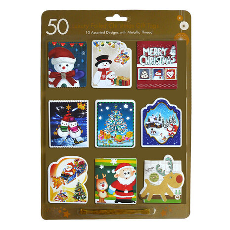 gifttags kerstkaartjes, 50 st