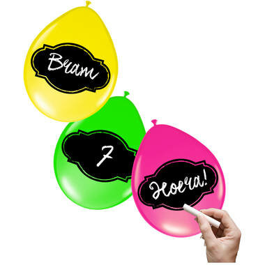 beschrijfbare neon ballonnen, 6x