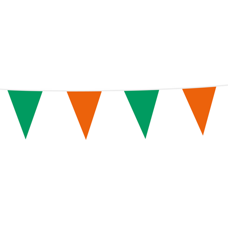 Vlaggenlijn groen-oranje, 10 m