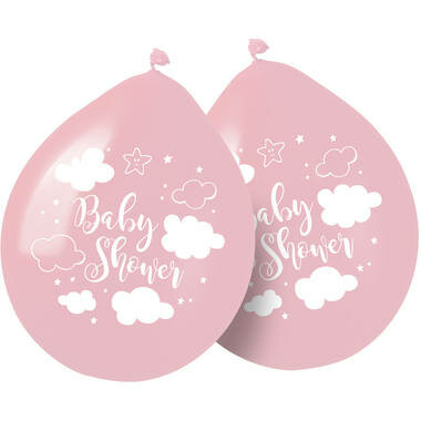 Babyshower ballonnen roze, 8x