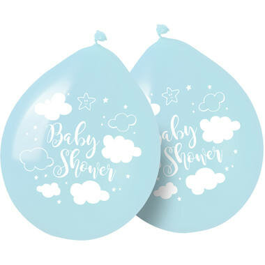 Babyshower ballonnen blauw, 8x