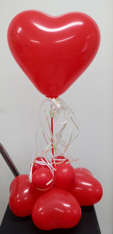 Tafeldecoratie op stokje hart