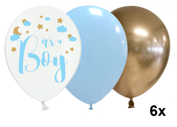 It s a Boy ballonnen mix, 6 stuks