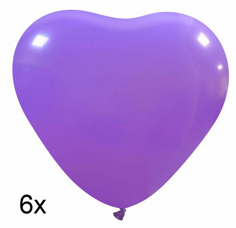 hartballonnen lavendel, 6x