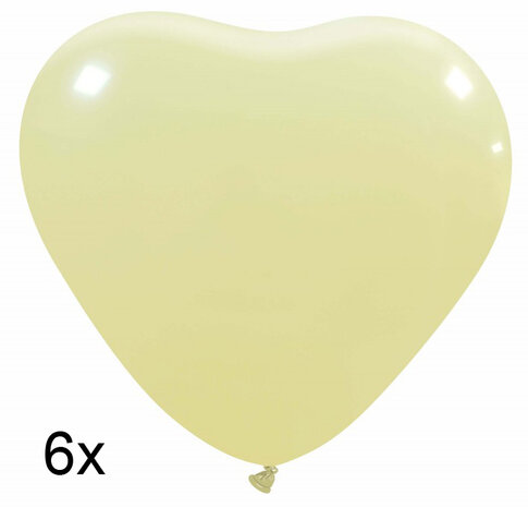 hartballonnen ivoor, 6x