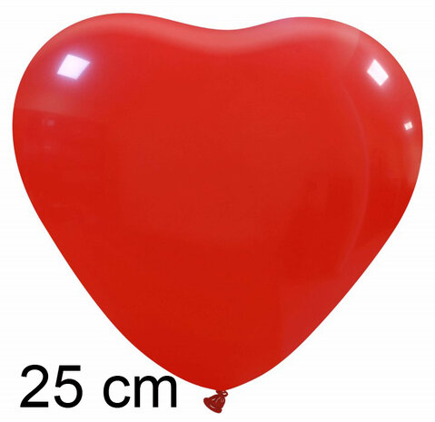 hartballonnen rood, 25cm