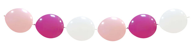 ballonnen slinger roze wit