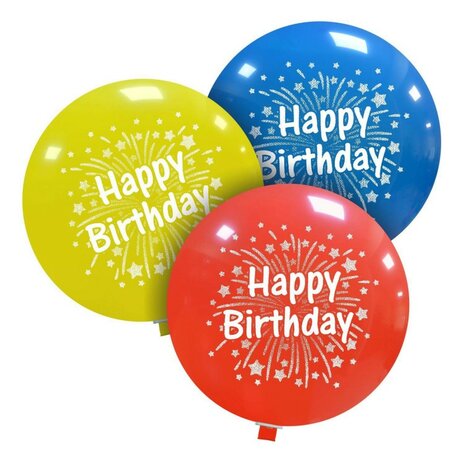 Happy Birthday mega XL ballon, 80 cm