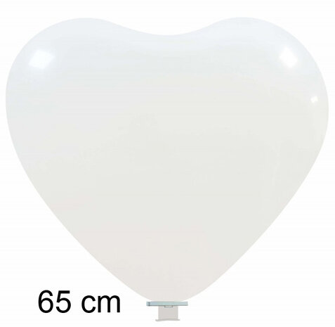xl hartballonnen wit, 65 cm