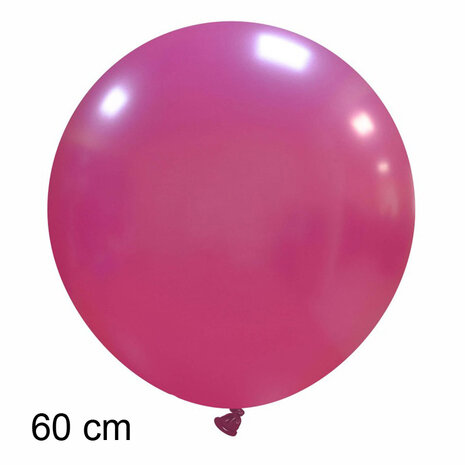 XL metallic ballon pink, 60 cm 24 inch