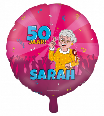 Sarah folieballon Cartoon, 45 cm