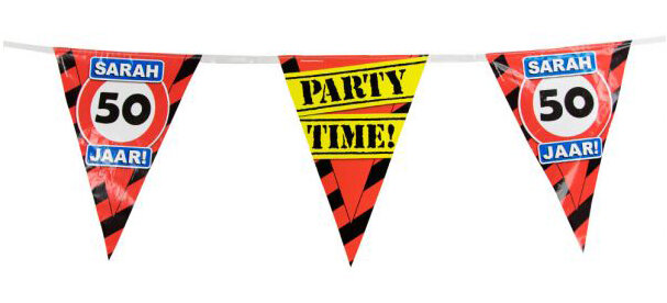 50 jaar Sarah vlaggenlijn Party Time, 10 m