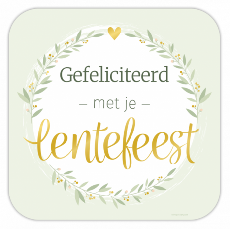 Gefeliciteerd met je Lentefeest decoratiebord, 50cm