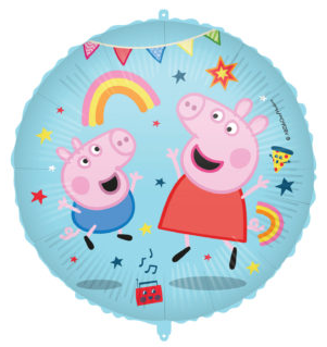 Peppa Big folieballon rond, 45 cm