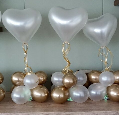 Tafeldecoratie op stokje hart