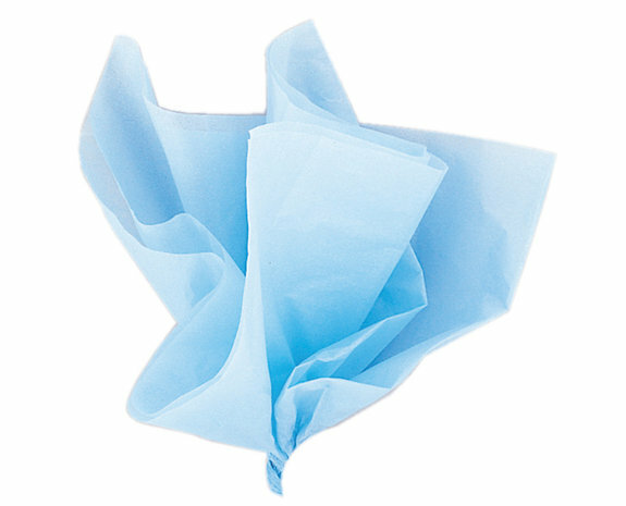 Zijde papier lichtblauw, 10 vellen, 50x70 cm