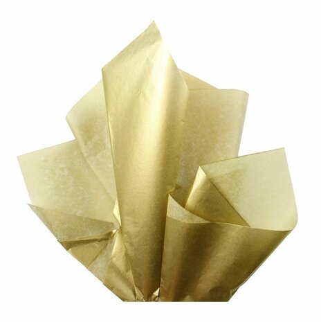 Zijde papier goud, 5 vellen, 50x70 cm