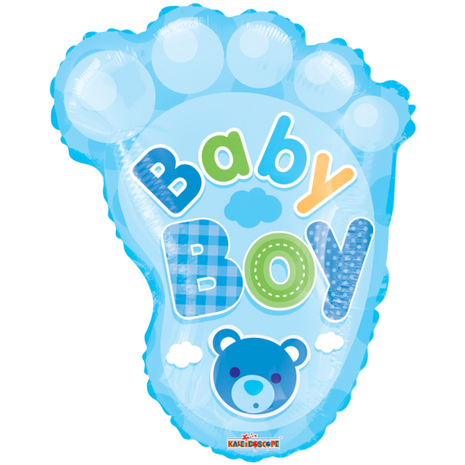 Baby Boy voetje shape folieballon, 51 cm