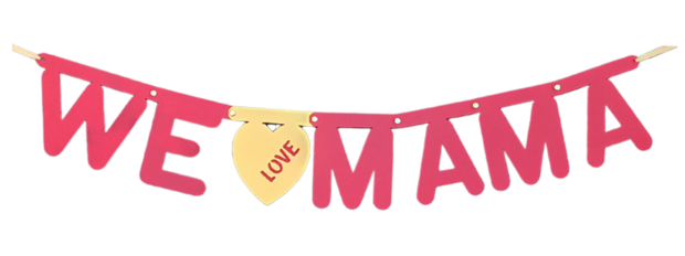 Moederdag letterslinger rood