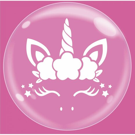 clear bubble unicorn ballon, 45 cm