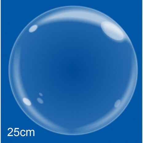 Deco bubble transparant, 10 inch / 25 cm