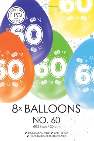 Ballonnen 60 jaar, 8 st