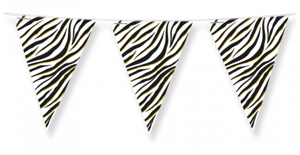 Zebra print vlaggenlijn, 10 meter