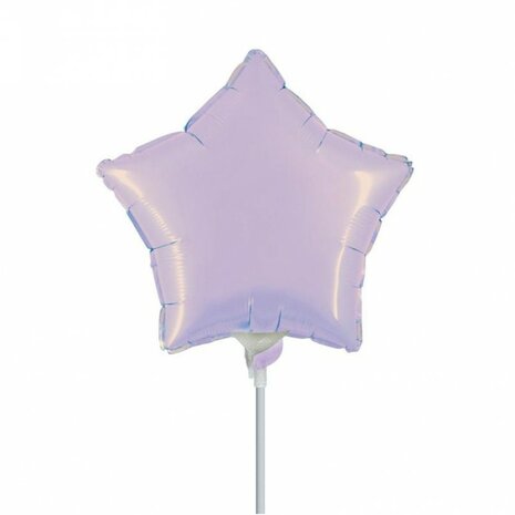 Lavendel ster mini folieballon, 23 cm