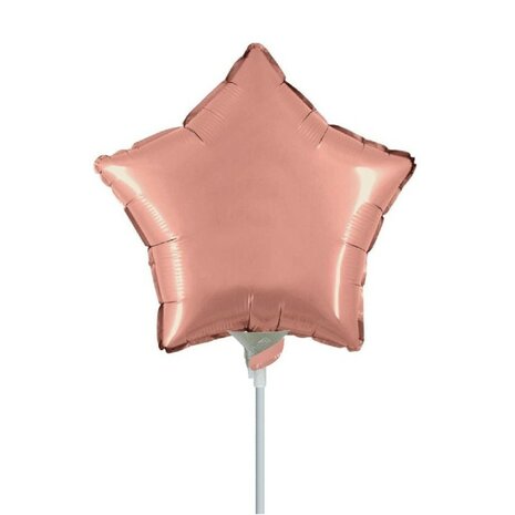 Rose Gold ster mini folieballon, 23 cm