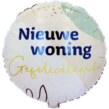 Nieuwe woning folieballon, 45 cm