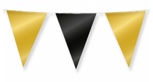 Goud en Zwart vlaggenlijne, 10 m