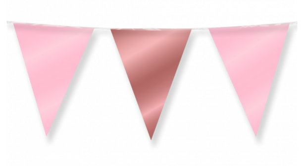Rose gold en Pink vlaggenlijn, 10 m