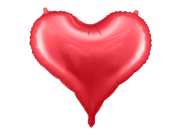 Rood hart folieballon, 60 cm