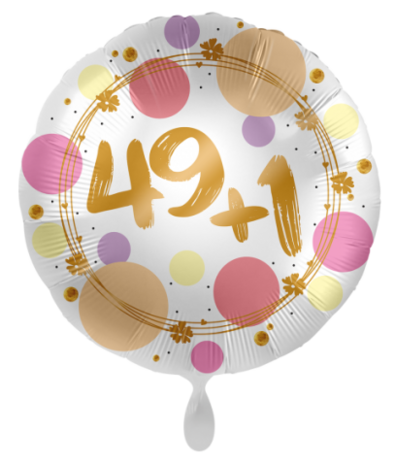 49+1 / 50 jaar folieballon, 43 cm
