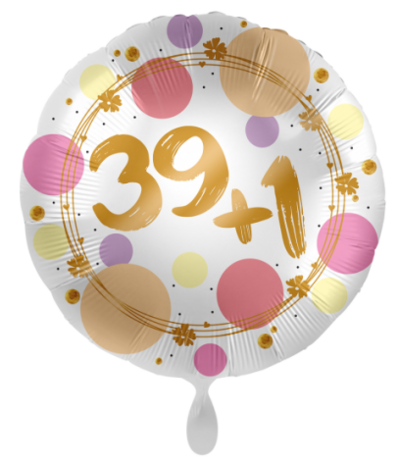 39+1 / 40 jaar folieballon, 43 cm