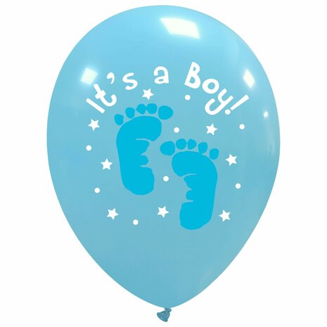 Ballonnen Its a Boy met voetjes, 30 cm