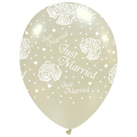 Just Married ballonnen, 30 cm