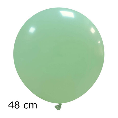 Grote mintgroen (pastel) ballonnen, 48 cm / 19 inch