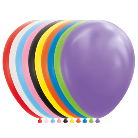 Multicolor ballonnen, 10 stuks, 30 cm