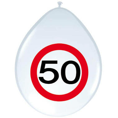 Verkeersbord ballonnen 50 jaar, 8 st.