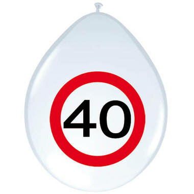 Verkeersbord ballonnen 40 jaar, 8 st.