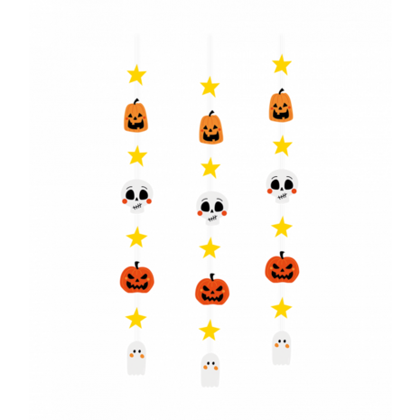 Happy Halloween hangdecoratie, 3 stuks