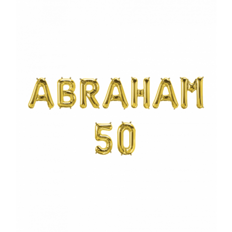 Abraham 50, folieballonnen set incl ophangkoord