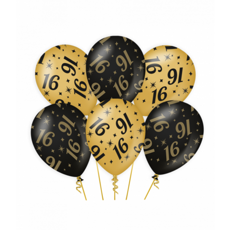 16 classy party ballonnen, 6 st