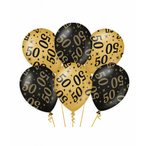 50 classy party ballonnen, 6 st