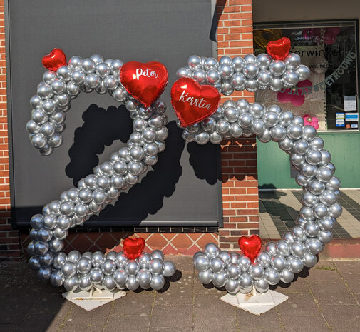 cijfer frame met ballonnen