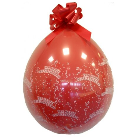 stuffer ballon hartelijk gefeliciteerd, 45 cm